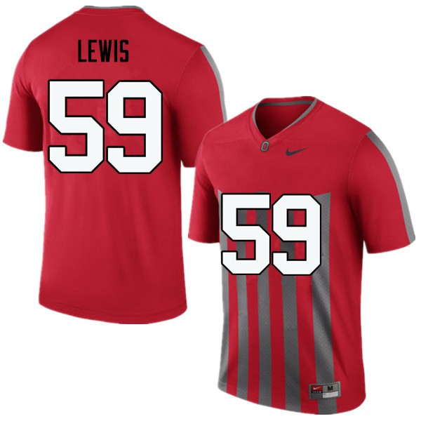 Ohio State Buckeyes #59 Tyquan Lewis Men Embroidery Jersey Throwback